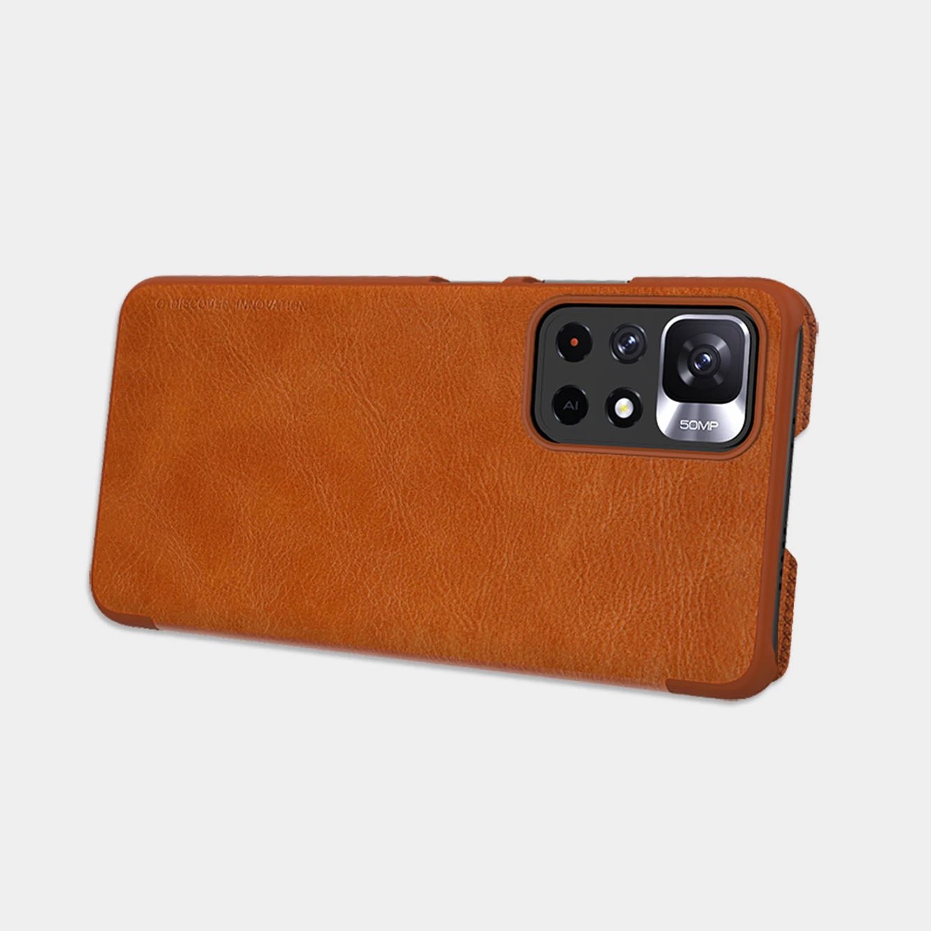 Mbështjellës Nillkin Qin Case për Xiaomi Redmi Note 11T 5G / 11S 5G / 11 5G (China) / Poco M4 Pro 5G, e zezë