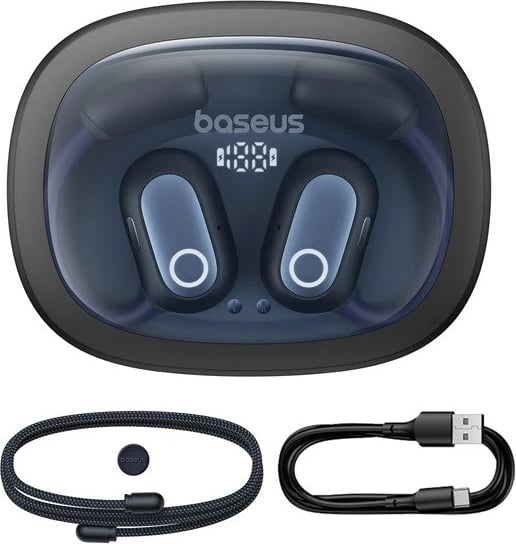 Kufje Baseus Eli Fit Open-Ear, Wireless, Bluetooth, USB Type-C, Zezë