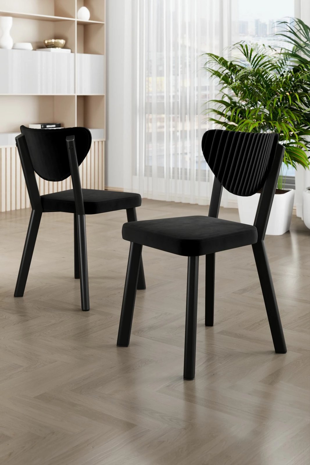 Set karrigash (6 copë), Hanah Home, Arfe, e zezë