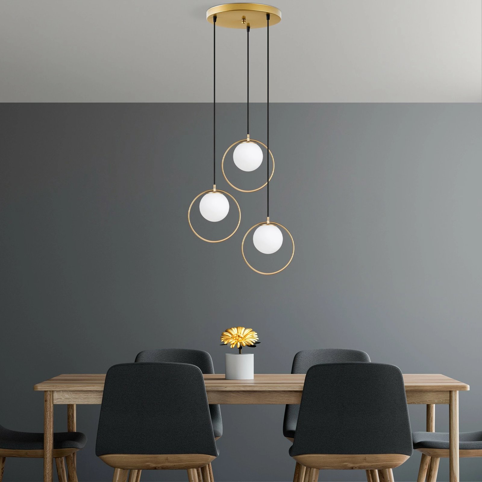 Llambë tavani Opviq Dolunay, ngjyrë ari, 47x47x115 cm