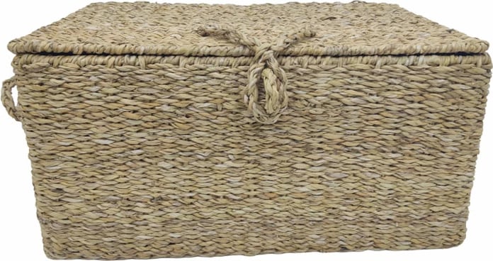 Set kuti ALMAR me kapak, 3 copë, kashtë deti, hekuri, 50x34x25cm