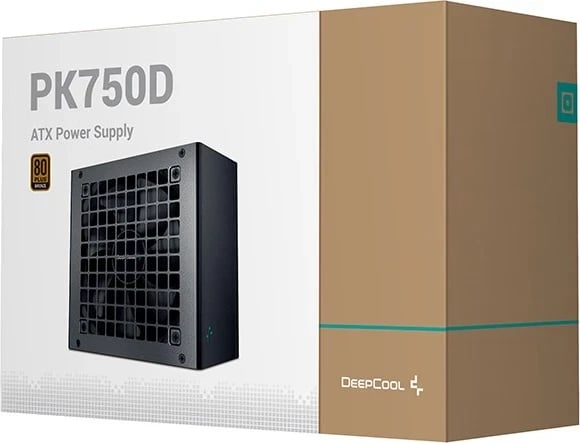 Furnizues i Energjisë DeepCool PK750D, 750 W, 20+4 pin ATX, i Zi
