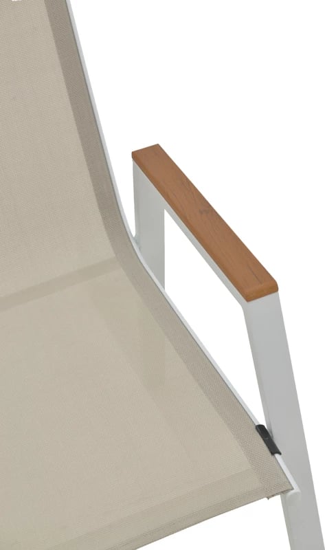 Set tavolinë me 4 karrige Kliton - Azelie, alumin, ngjyrë e bardhë-bezhë, 80x80x74cm