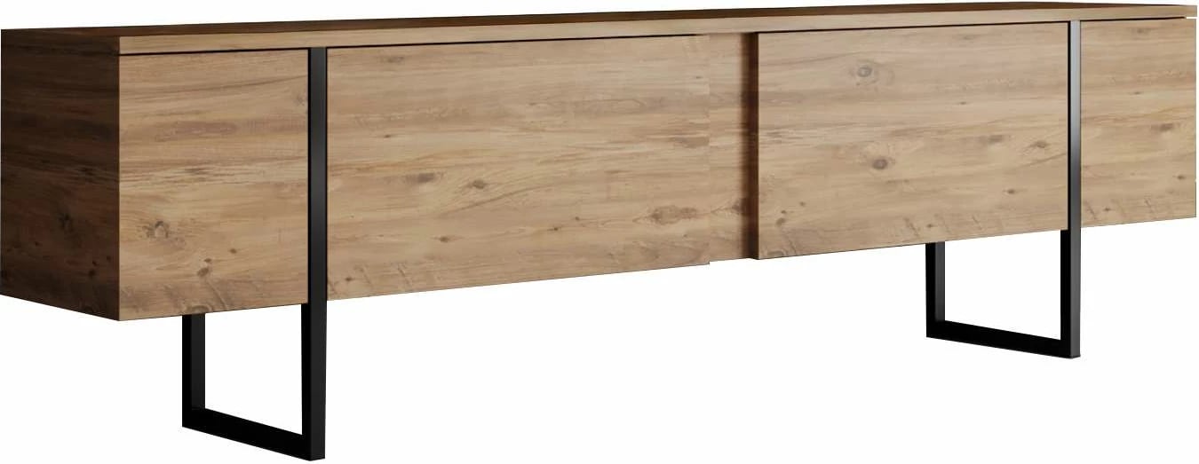 Komodë për TV Hanah Home, Luxe, ngjyrë Atlantic Pine, e zezë