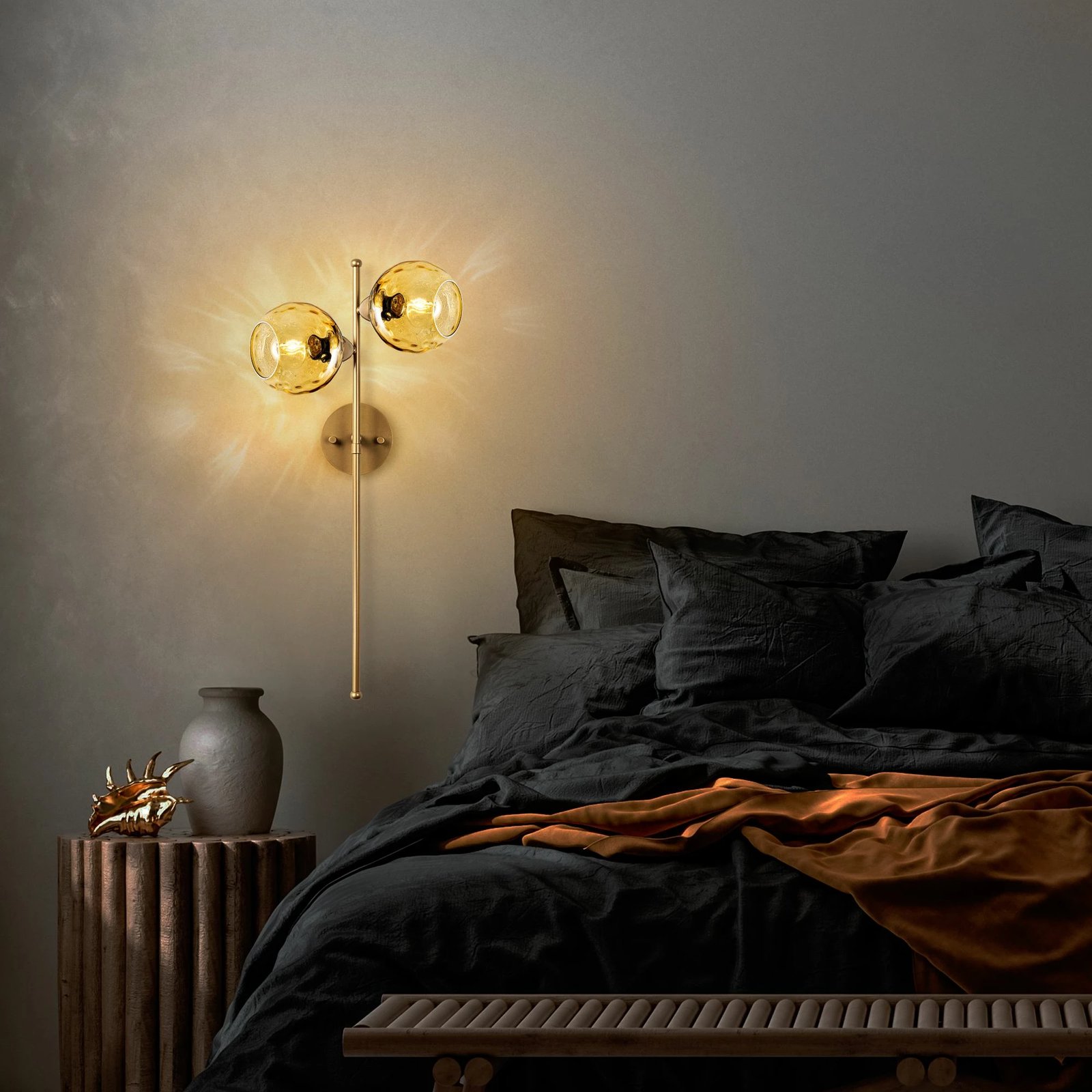 Llambë muri Opviq, Benek - 15 - 14424, ngjyrë e verdhë dhe ari