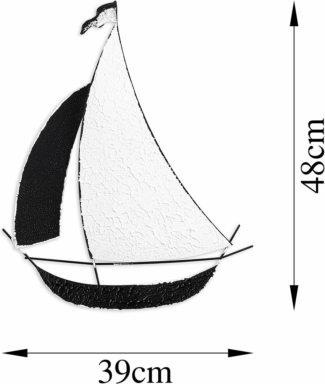 Aksesor dekorativ metalik për mur, Wallity, Hızır, shumëngjyrësh, 39x48cm