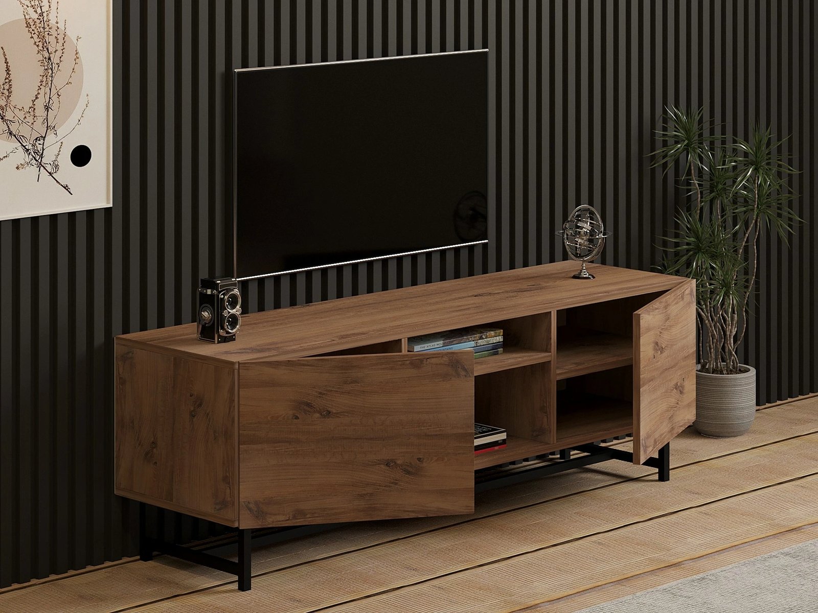 Komodë TV Hanah Home, Tugi, ngjyrë Atlantic Pine