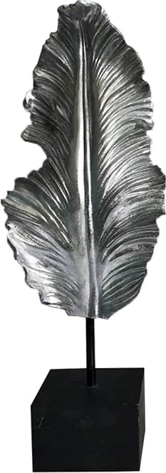 Dekor filiz, polirezine, ngjyrë argjendi e zezë, 18x8x50cm