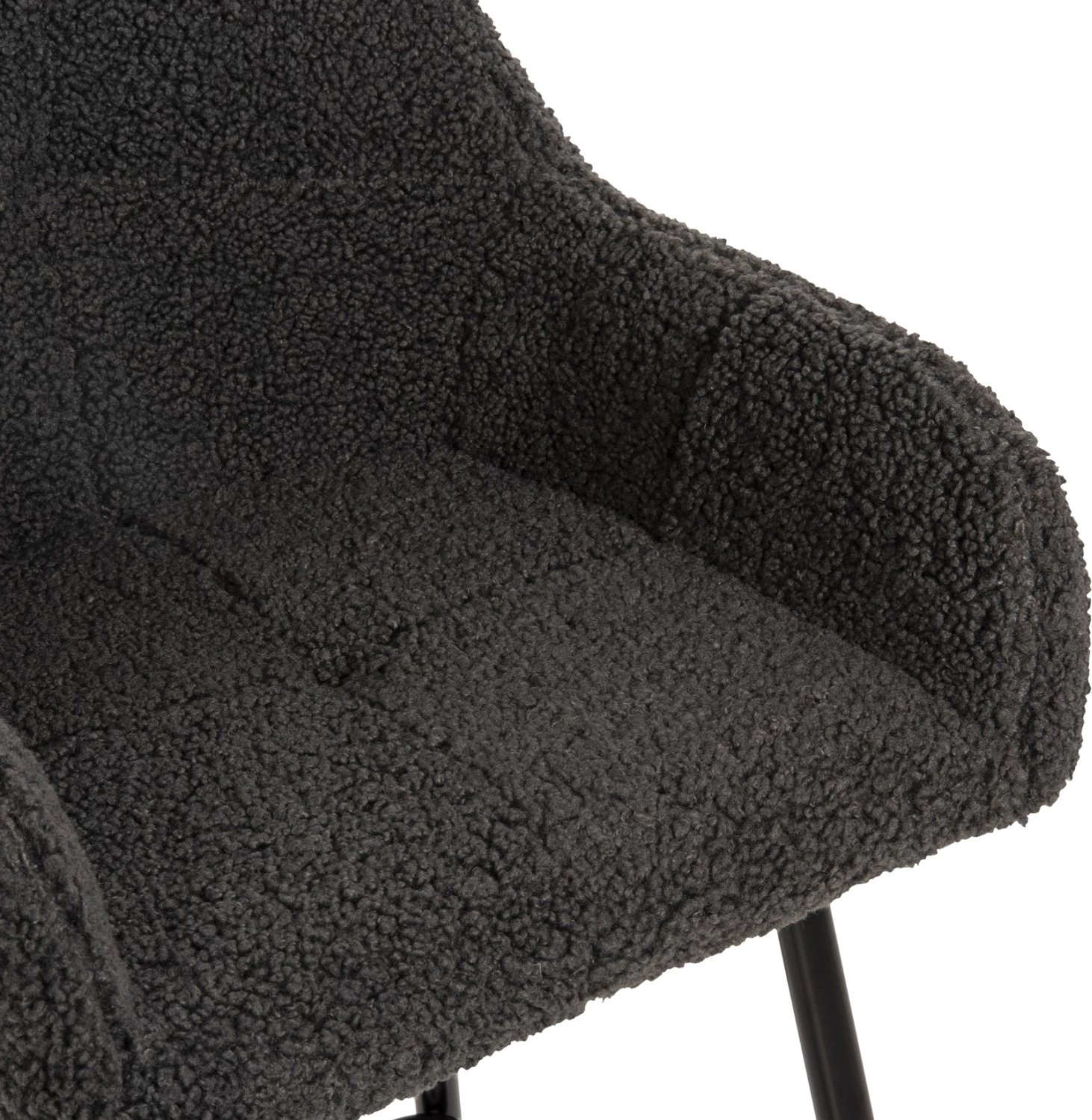 Karrige për bar mesatare STRIKE FH8592.01, ngjyrë gri, këmbë metalike të zeza, 50x50x94,5H cm., set prej 2 copë