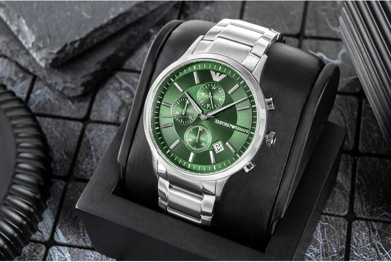 Orë dore për meshkuj Emporio Armani, argjend