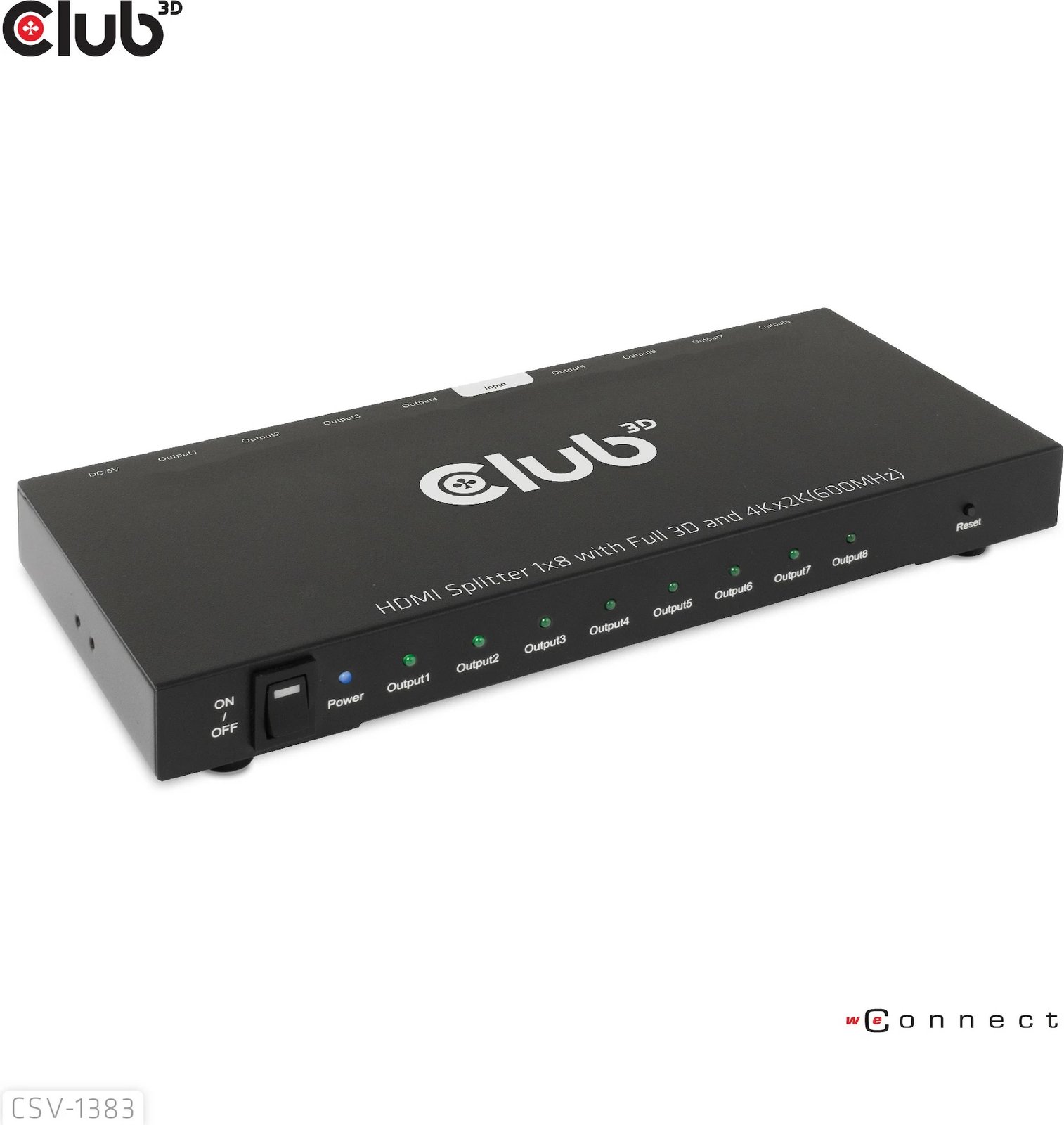 Splitter HDMI Club3D CSV-1383, 8 dalje, 4K60Hz, i zi
