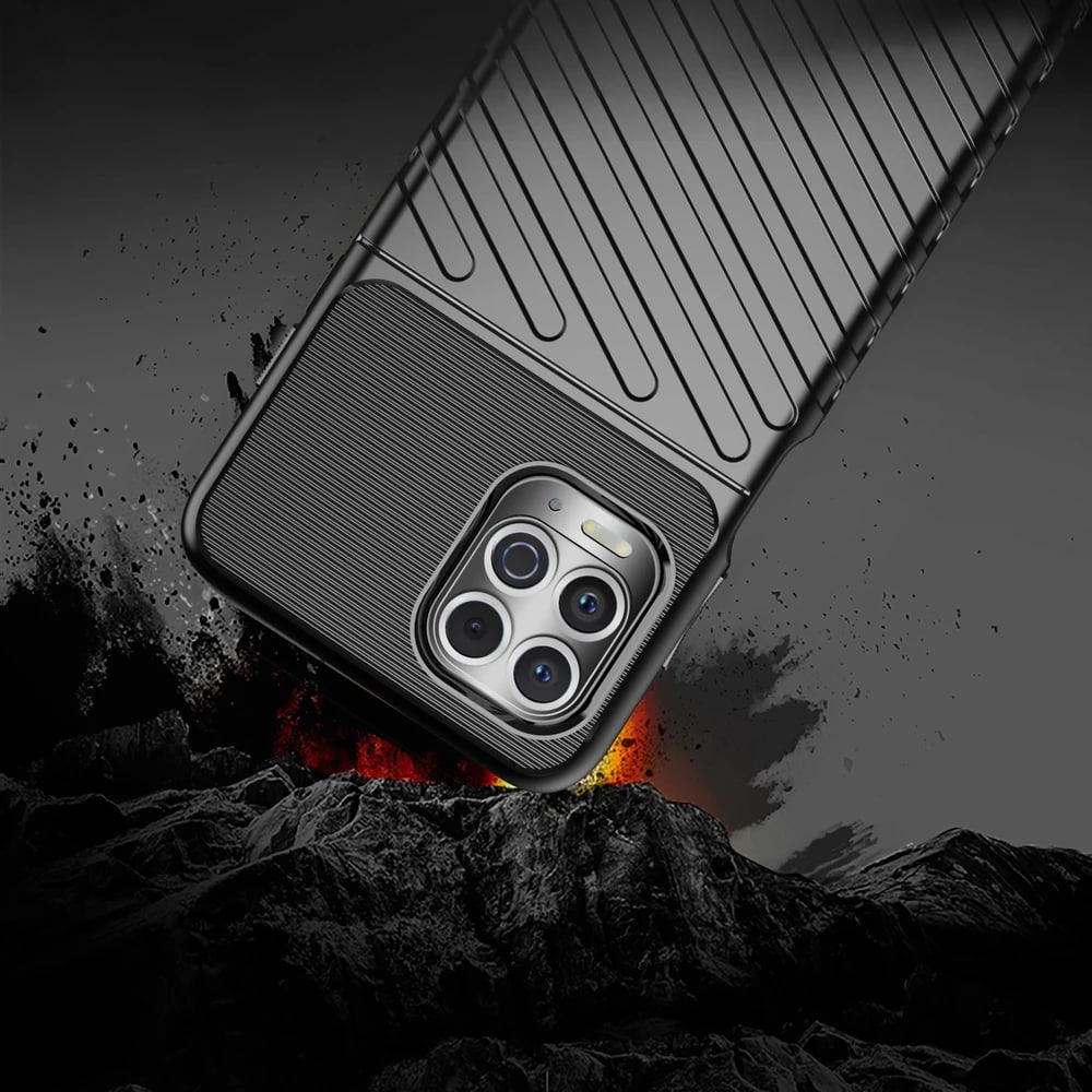 Mbështjellës Hurtel Thunder Case për Motorola Moto G100 / Edge S, TPU, i zi