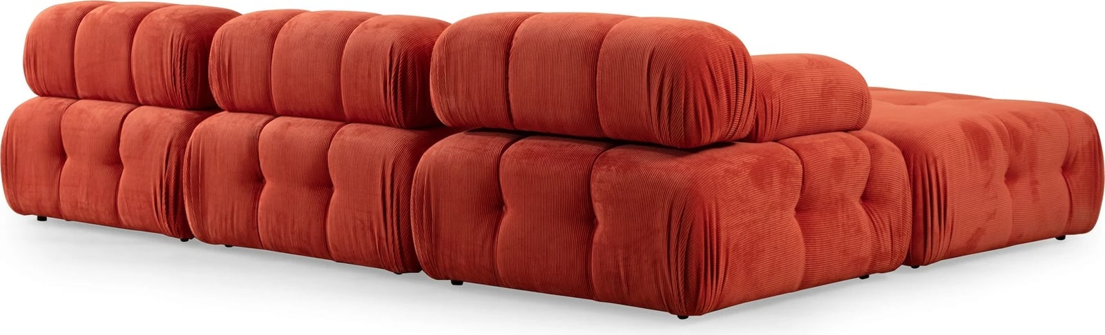 Këndare Atelier del Sofa Doblo 3 vendesh me pouffe, e kuqe