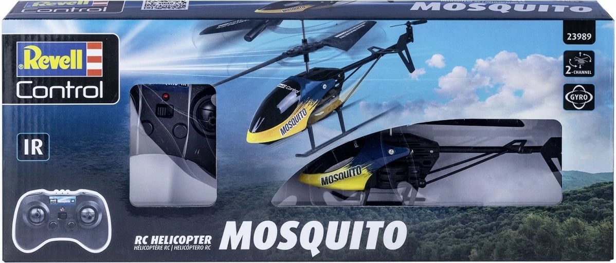 Helikopter me telekomandë Revell RC Mosquito, plastikë, i zi/kaltër/verdhe