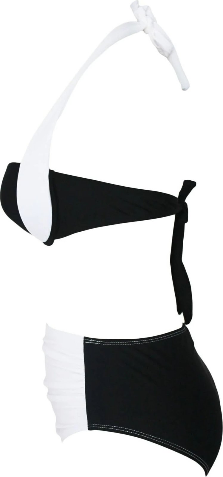 Set bikini dy pjesësh, ngjyrë e zezë dhe e bardhë, Jumeon, MS418981