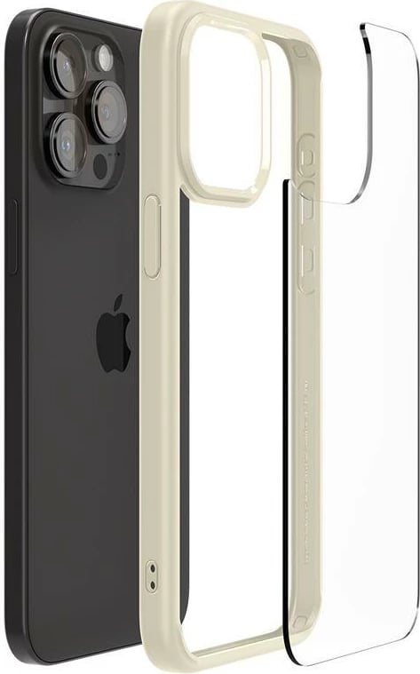 Mbështjellës Spigen Ultra Hybrid për iPhone 15 Pro Max, bezhë