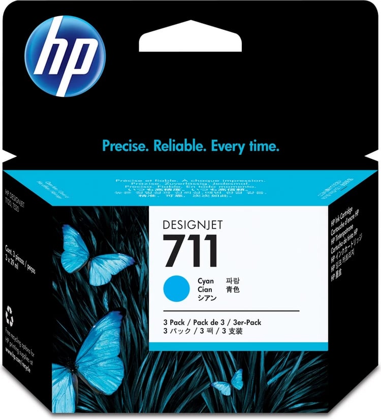 Bojë printeri, HP, 711 CZ134A, 29 ml, cyan, 3-pack