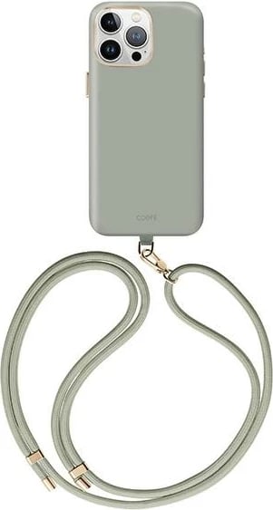 Mbështjellës UNIQ Coehl Creme për iPhone 15 Pro Max, me magnet për karikim, rrip i gjelbër