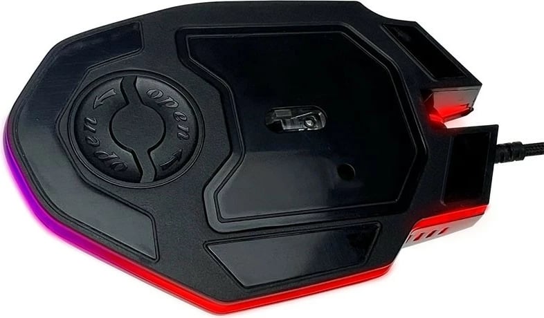 Maus gaming, Tracer, GameZone Space TRAMYS47368, 7200 DPI, 8 butona, sensor optik, rregullim peshe, RGB, USB me kabllo 1.5 m, i djathtë, zi