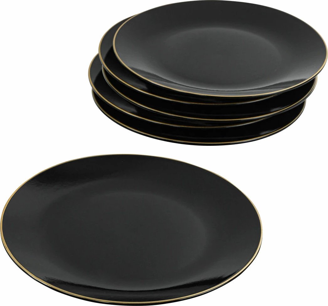 Set pjatash shërbimi (6 copë), Hermia Concept, ST040106F650A841600MAS3T00, ngjyrë e zezë