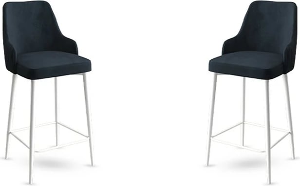 Set karrigesh për bar (2 copë), Hanah Home, Enox, antracit dhe e bardhë