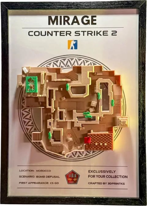 Kornizë CS2/CS:GO - 3D Map Mirage