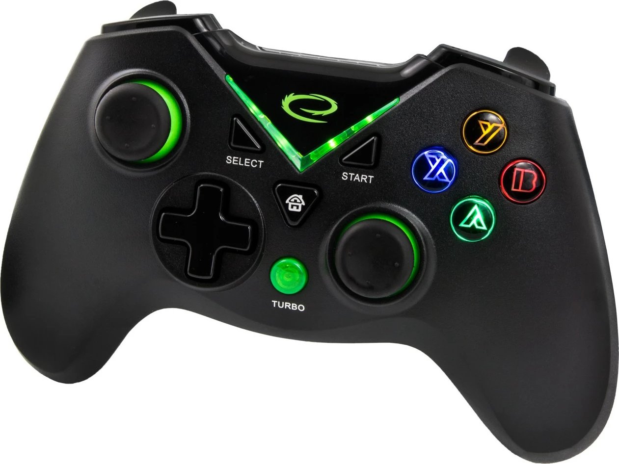 Gamepad wireless Esperanza EGG112K për PC/PS3/Xbox One, i zi