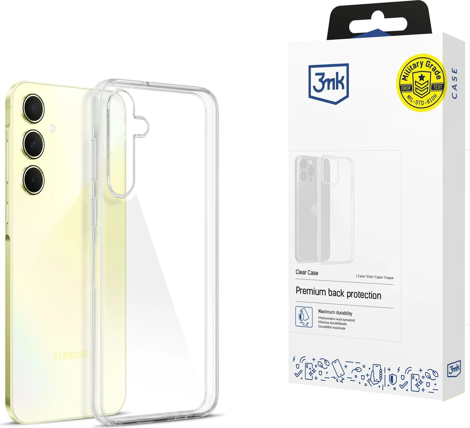 Mbështjellës 3mk Clear Case për Samsung Galaxy A55 5G, Transparent