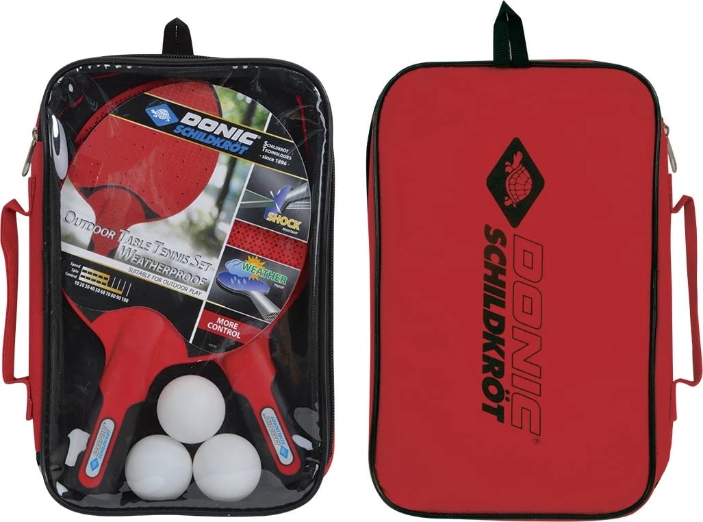 Set pingpongu Donic Schildkröt 788662, 2 raketa, Kuq