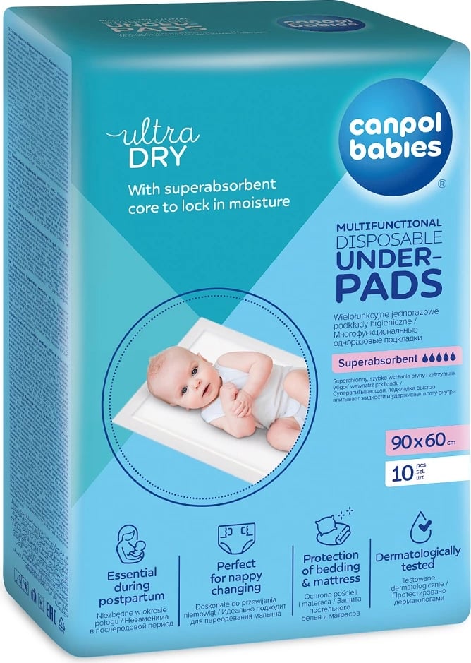 Jastëk higjienik shumëpërdorimësh Canpol Babies 10 copë