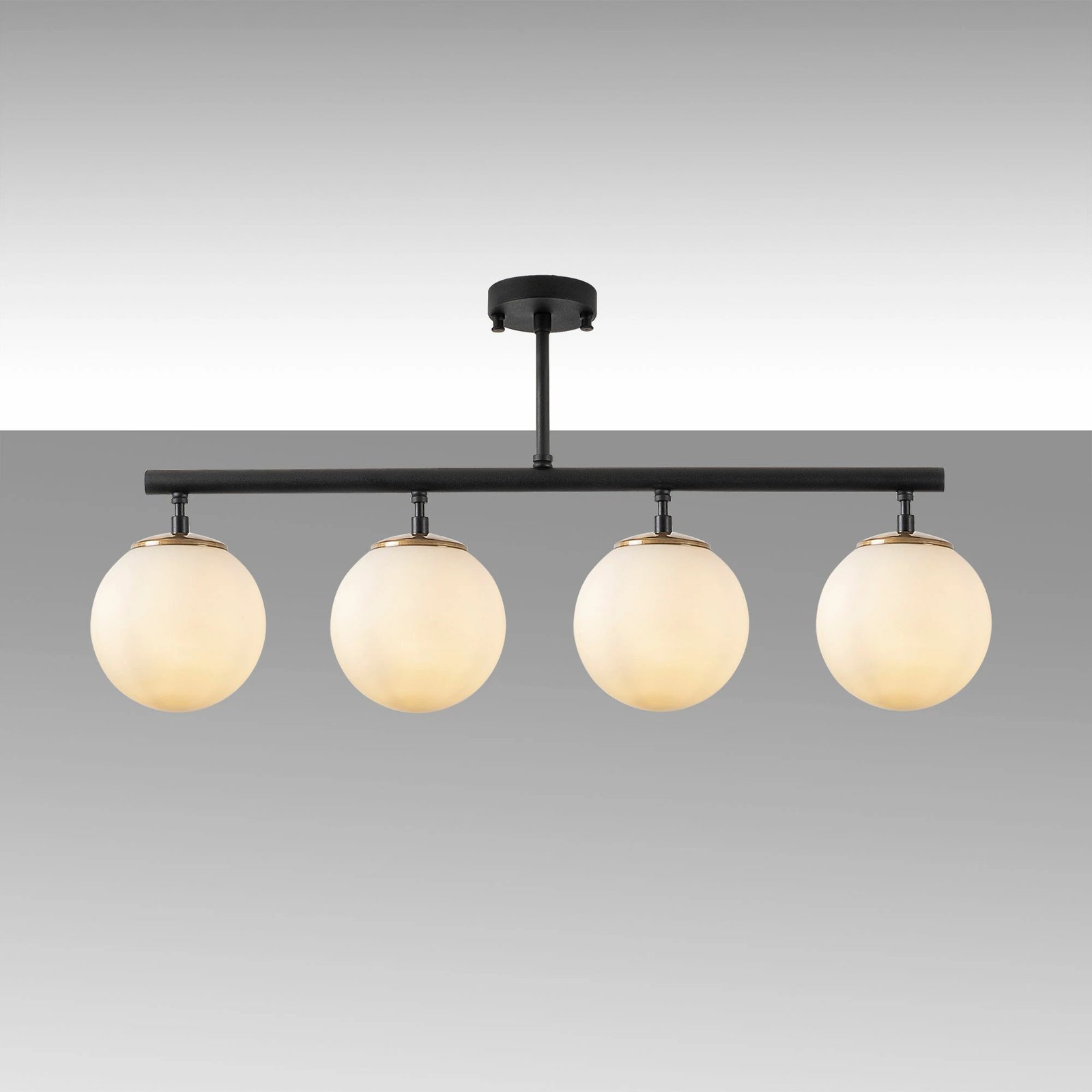 Llambë tavani Opviq, Fazli - 10426, e zezë, ari, krem, 70x15x35cm