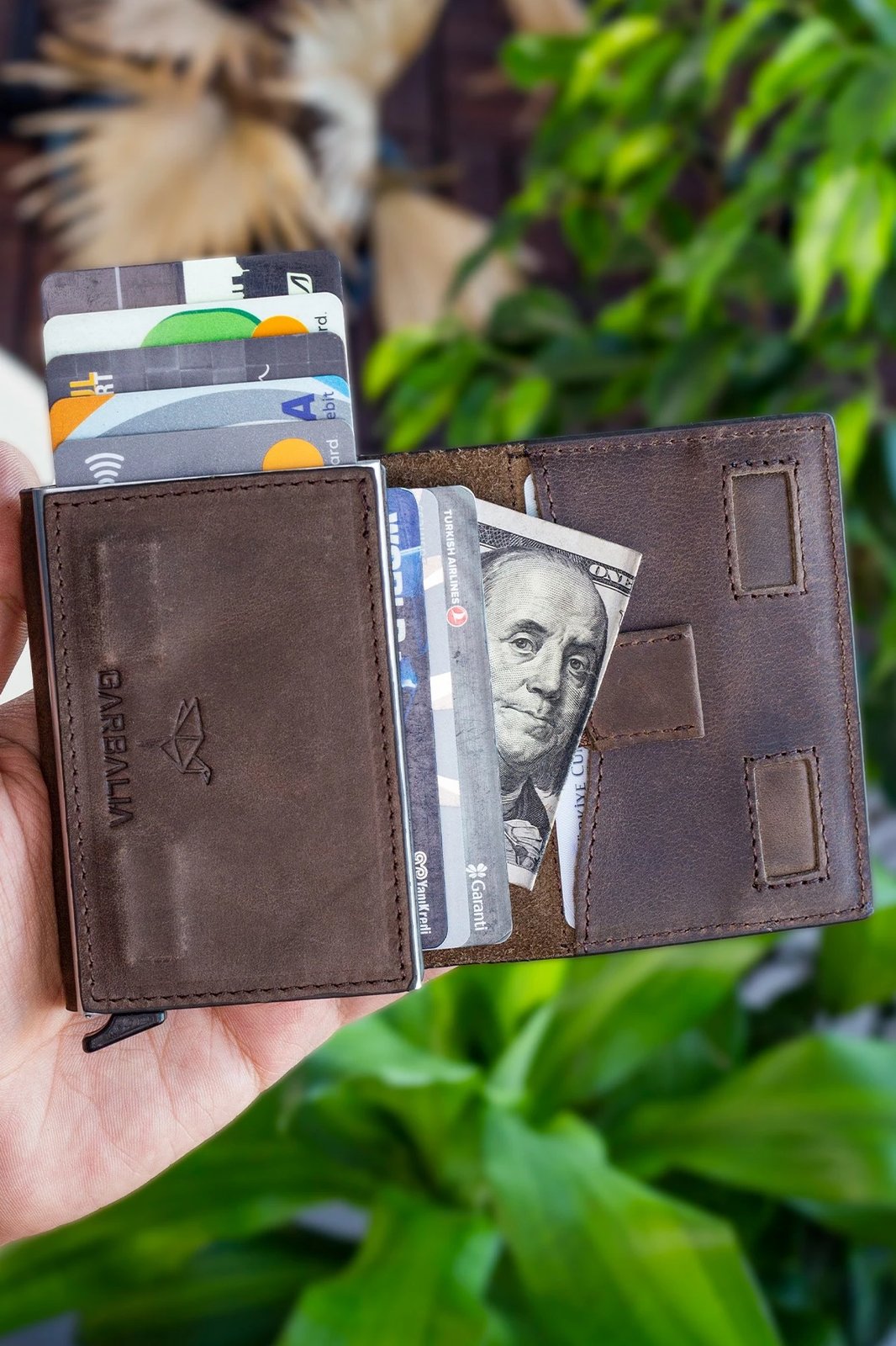 Mbajtës kartelash Zoozie Bags, ngjyrë kafe e errët