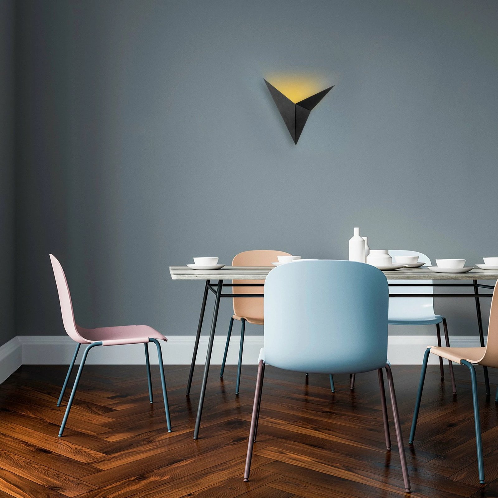 Llambë muri Opviq, Bird, e zezë, 34x5cm