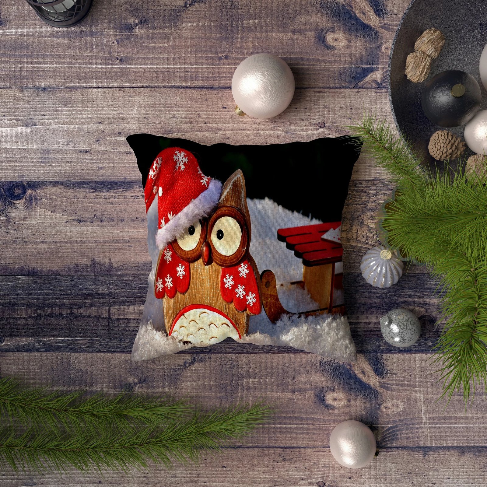 Jastëkëmbulesë dekorative Aberto Design, NYXMAS049, shumëngjyrëshe, 43x43cm