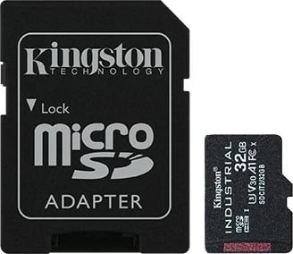 Kartë memorje microSD industriale, Kingston SDCIT2/32GB, 32GB SDHC UHS-I A1 U3 V30, deri 100MB/s leximi 80MB/s shkrimi, me adapter SD