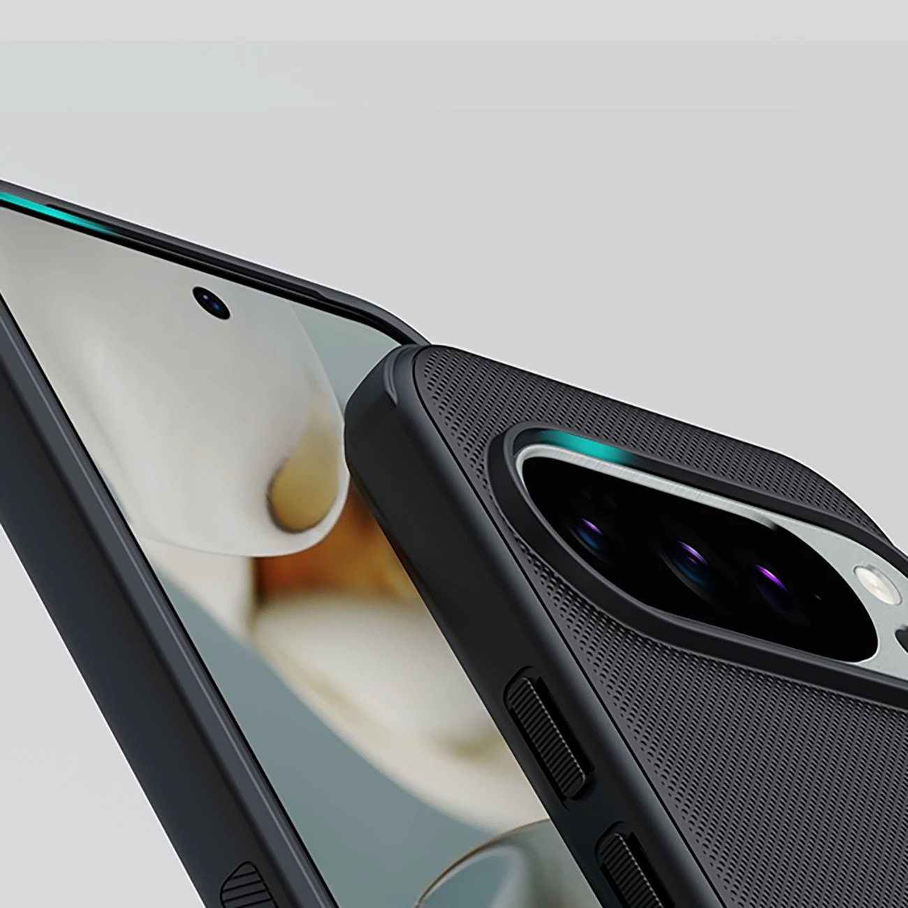 Mbështjellës Nillkin Super Frosted Shield Pro Magnetic për Google Pixel 10/10 Pro, kompatibil me MagSafe, PC+TPU, profil i hollë, i zi