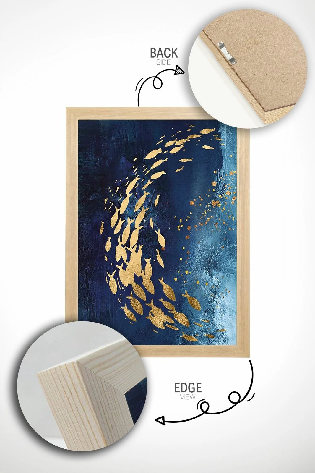 Pikturë dekorative me kornizë (2 copa), Wallity, Ersy2Lımodel5-Ahsap