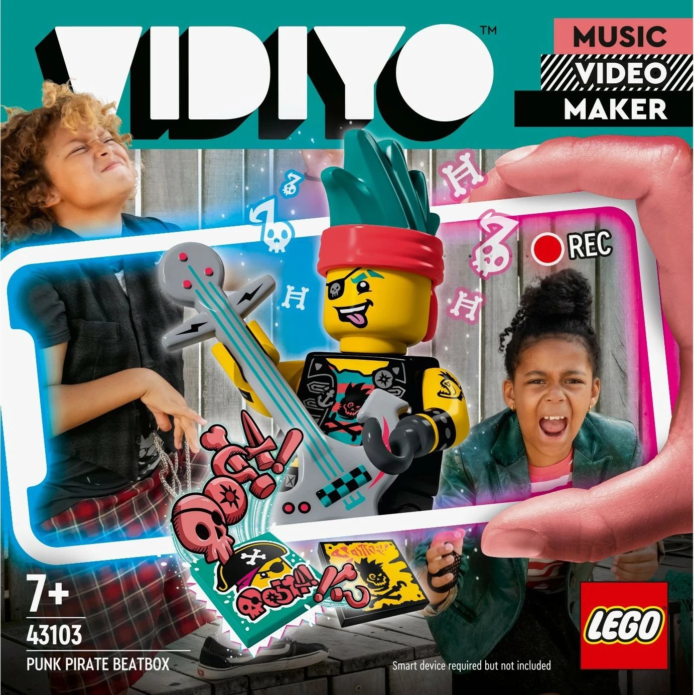 Set ndërtimi LEGO VIDIYO Punk Pirate BeatBox, 73 pjesë, shumëngjyrësh