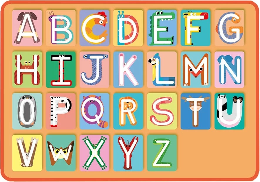 Set plasteline edukative ASKATO Plastusiowe Play Set - Letters, shumëngjyrëshe