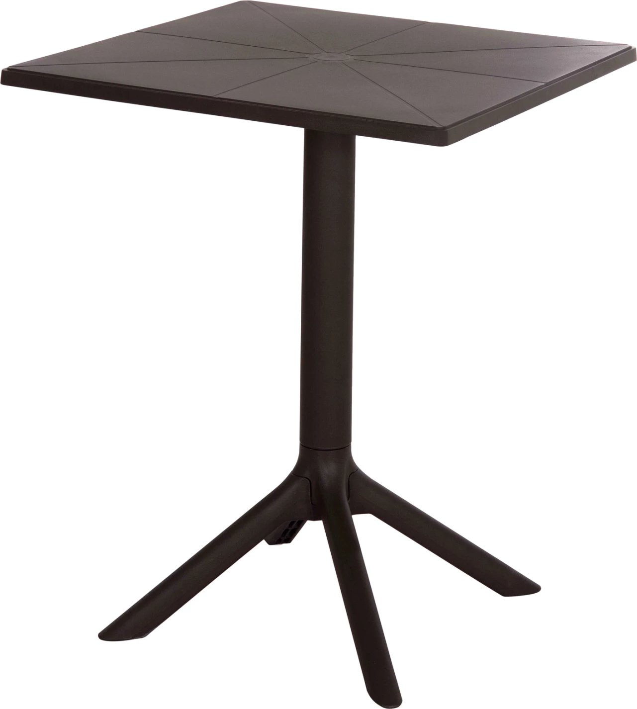 Tavolinë katrore polipropileni për jashtë, ngjyrë kafe, TERRIN FH6125.13, 60x60x75cm