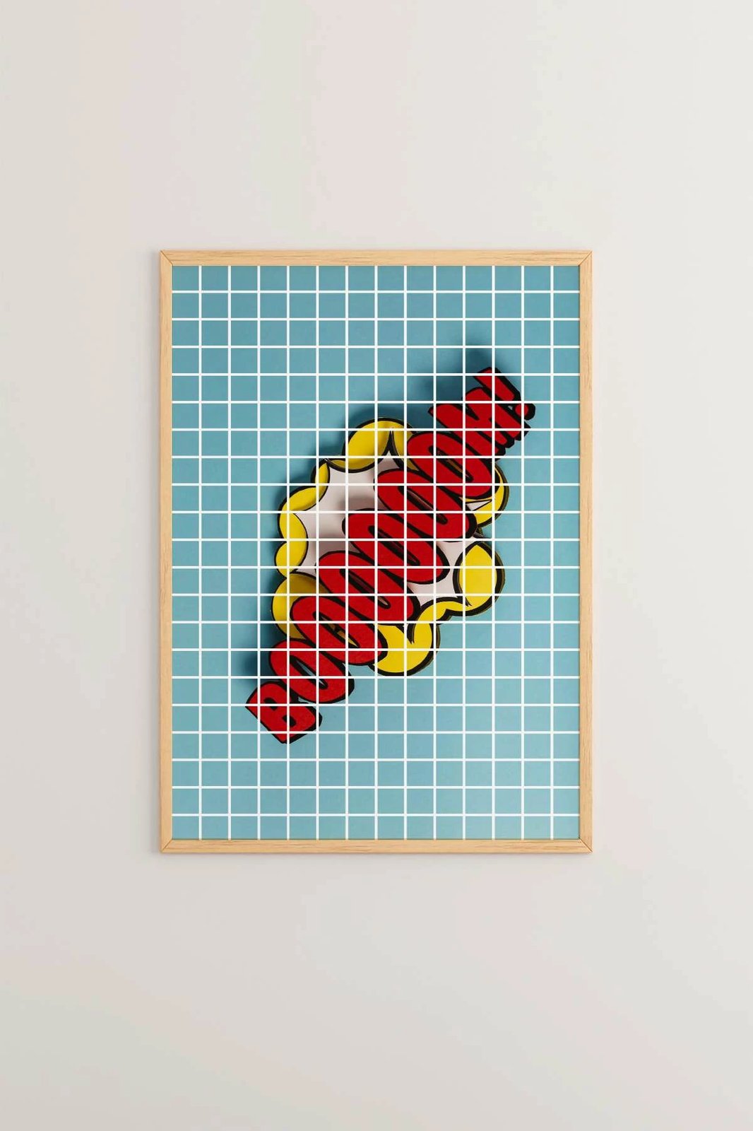 Pikturë dekorative me kornizë, Wallity Popkare8, shumëngjyrëshe, 33x48cm