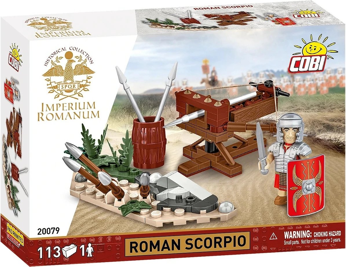 Set blloqe ndërtimi, COBI, Roman Scorpio COBI-20079, 113 pjesë, me figurë legjionari, seria Imperium Romanum