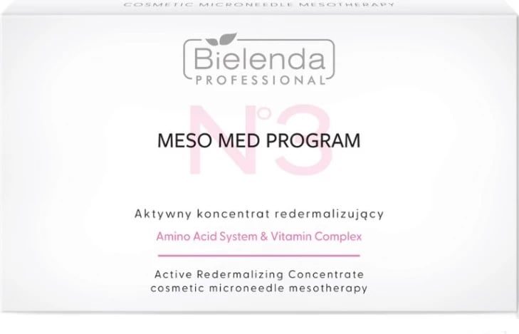Koncentrat aktiv për rigjenerim të lëkurës për femra Bielenda Professional Meso Med Program, 10x3ml