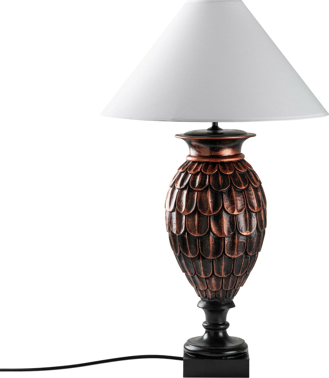 Llambë tavoline Opviq, ELEGANZE-5305, kafe dhe e bardhë