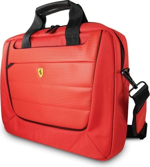 Çantë laptopi, Ferrari, Scuderia FECB15RE (FER000332), 16", 43x33x10 cm, 7 ndarje, najlon/poliester/eko-lëkurë, e kuqe