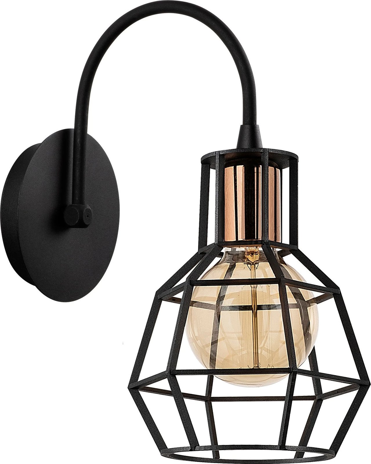 Llambë muri Opviq, Kapadokya - N-1160, e zezë dhe bronzi Llambë muri Opviq, Kapadokya - N-1160, e zezë dhe bronzi