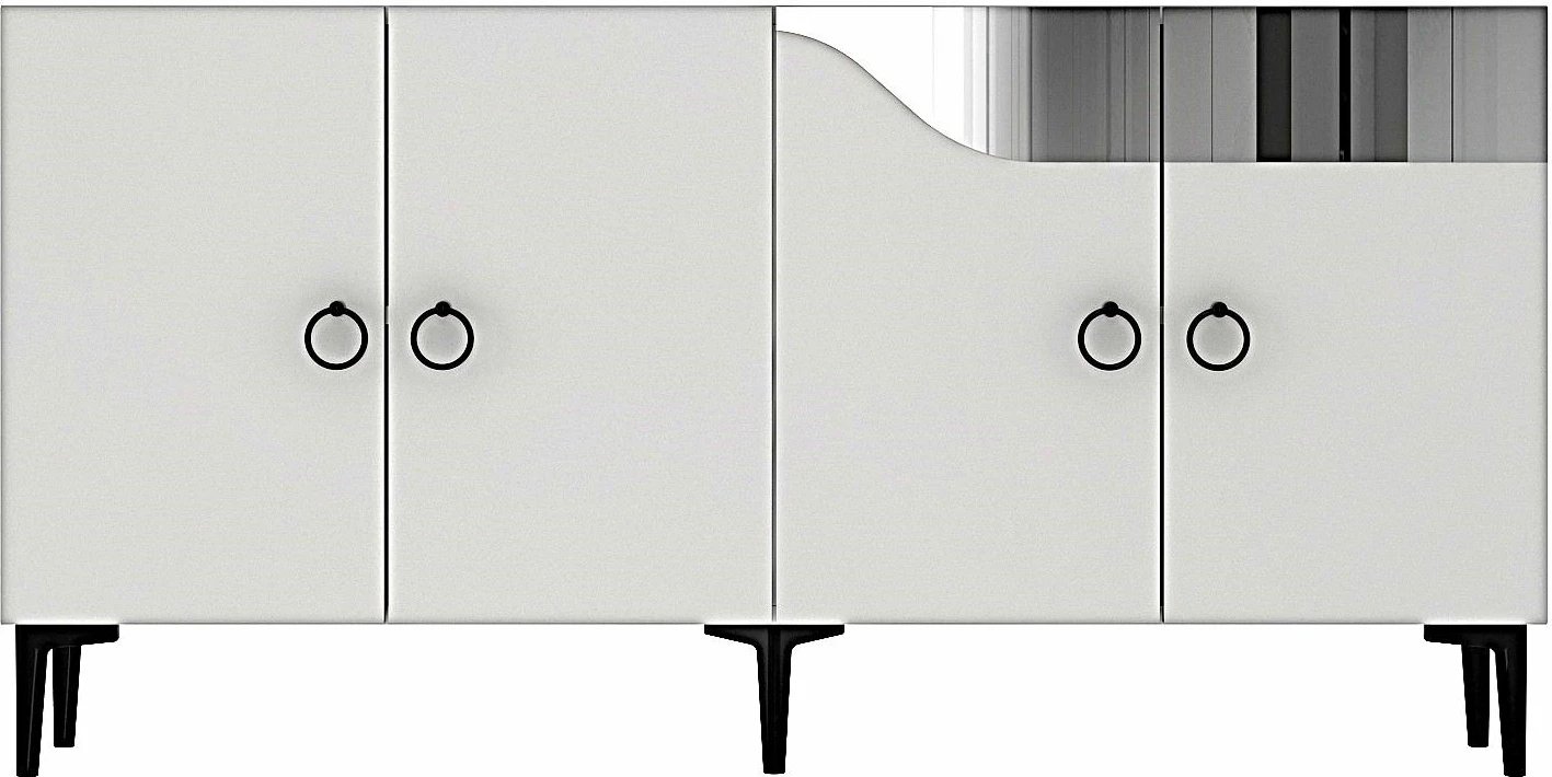 Konsol Skye Decor, Gama 150, e bardhë, argjend