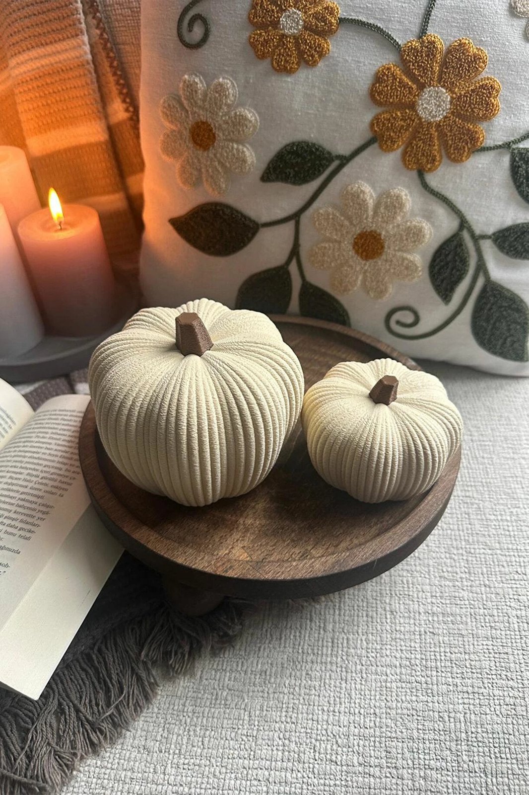 Set dekorativ për stoli (2 copë), ngjyrë krem, Pumpkin 2, Evila Originals