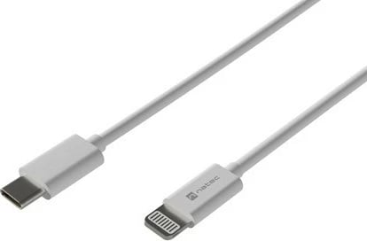 Kabllo Natec NKA-2150 USB-C në Lightning, 1m, Bardhë Kabllo Natec NKA-2150 USB-C në Lightning, 1m, Bardhë