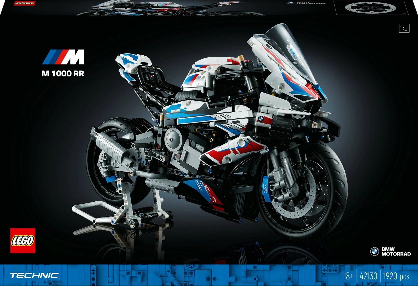 Set ndërtimi LEGO Technic BMW M 1000 RR, 1921 pjesë, shumëngjyrësh Set ndërtimi LEGO Technic BMW M 1000 RR, 1921 pjesë, shumëngjyrësh